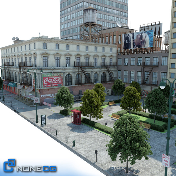 3d model new york city block - NYC Block Set 8... by NONECG